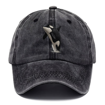 majestic orca leaping from the waves Hat
