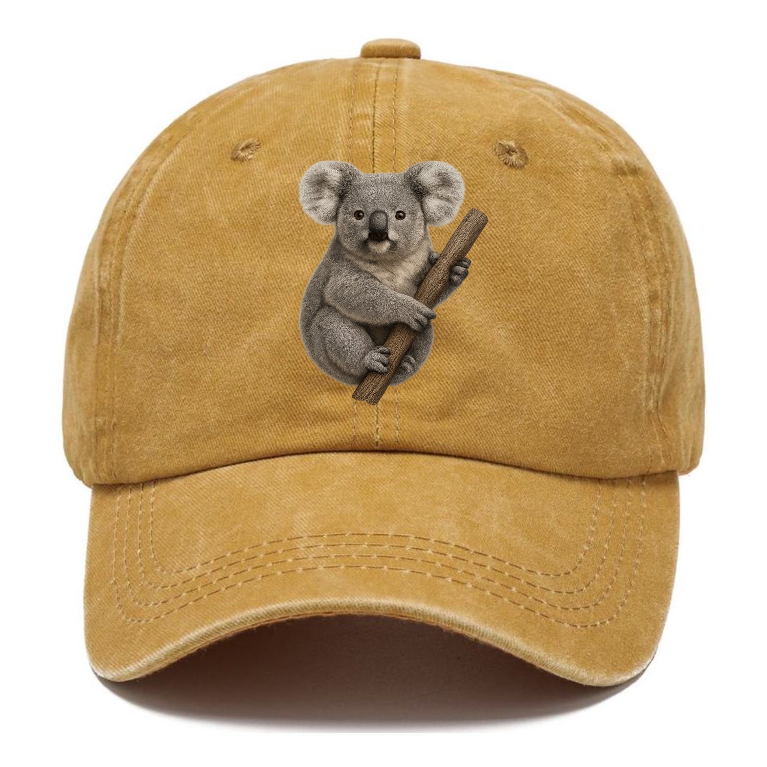 realistic koala on branch portrait Hat