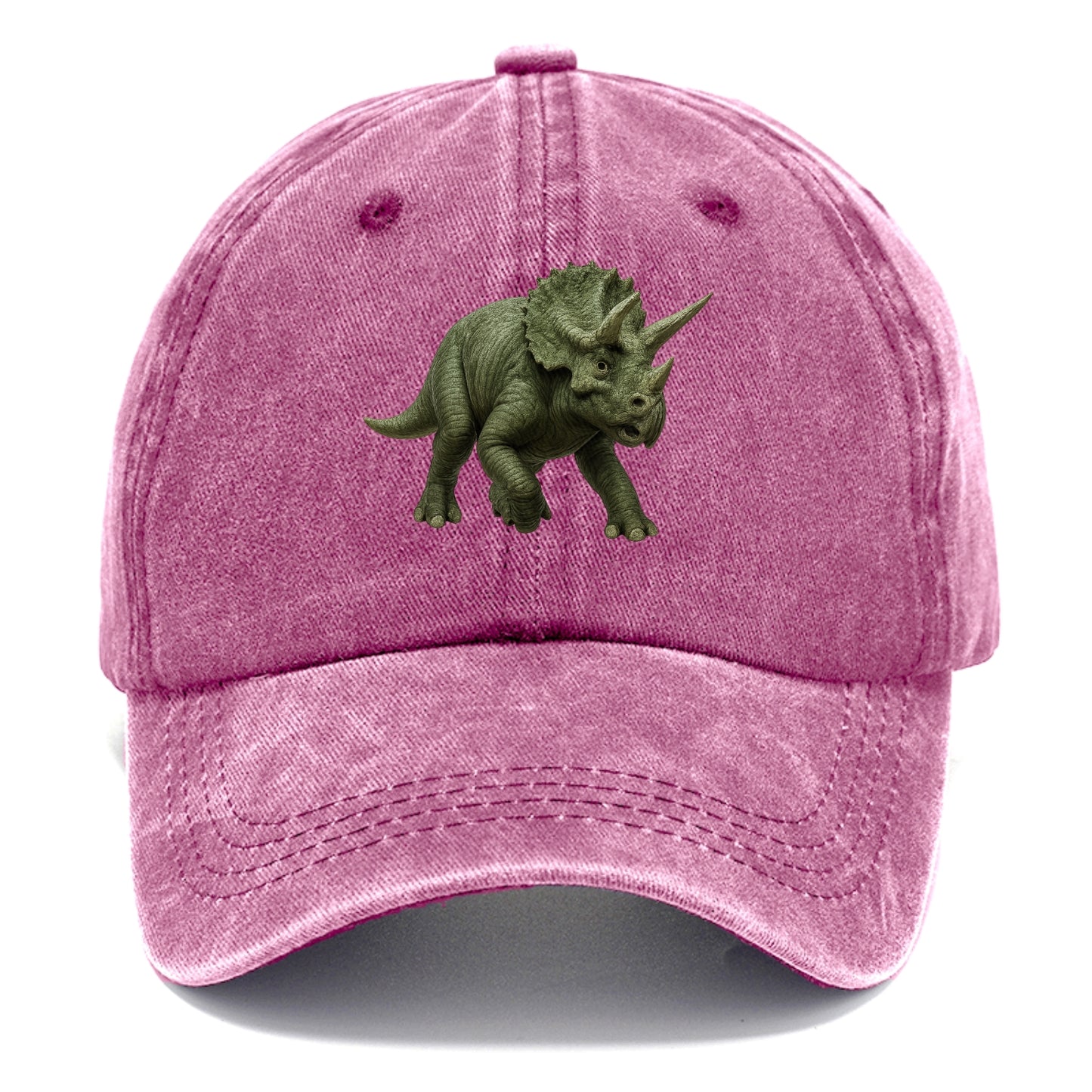 realistic triceratops roaming prehistoric earth Hat