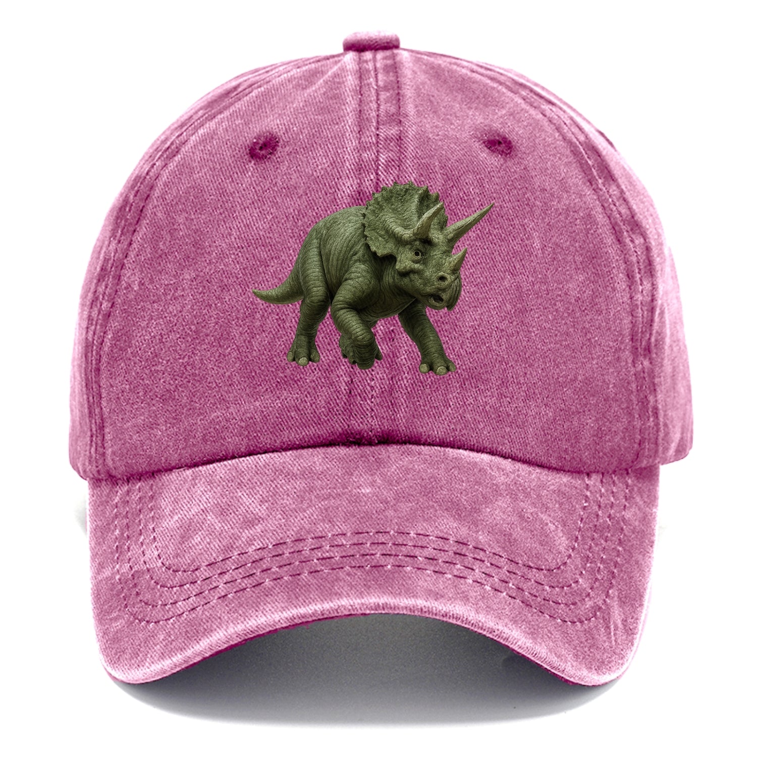 realistic triceratops roaming prehistoric earth Hat