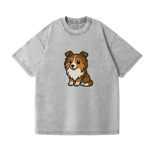 shetland sheepdog sable and white sitting pose portrait design Hat