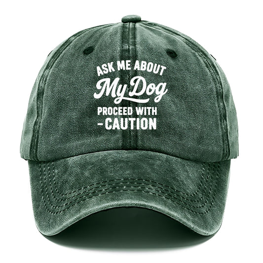 dog proceed with caution Hat