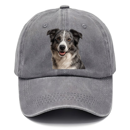 blue merle border collie agile mind Hat