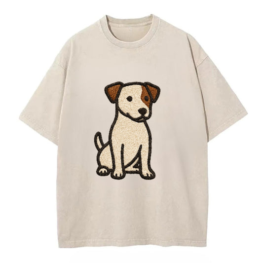 Jack Russell Terrier White With Brown Patches Pose Hat