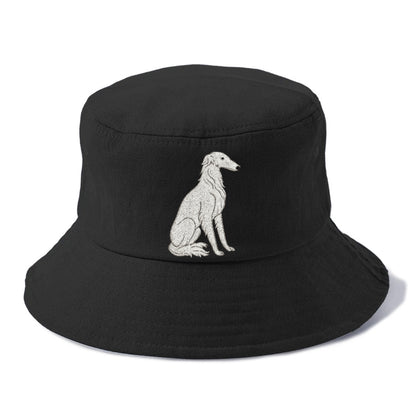 Borzoi White Sitting Pose Hat