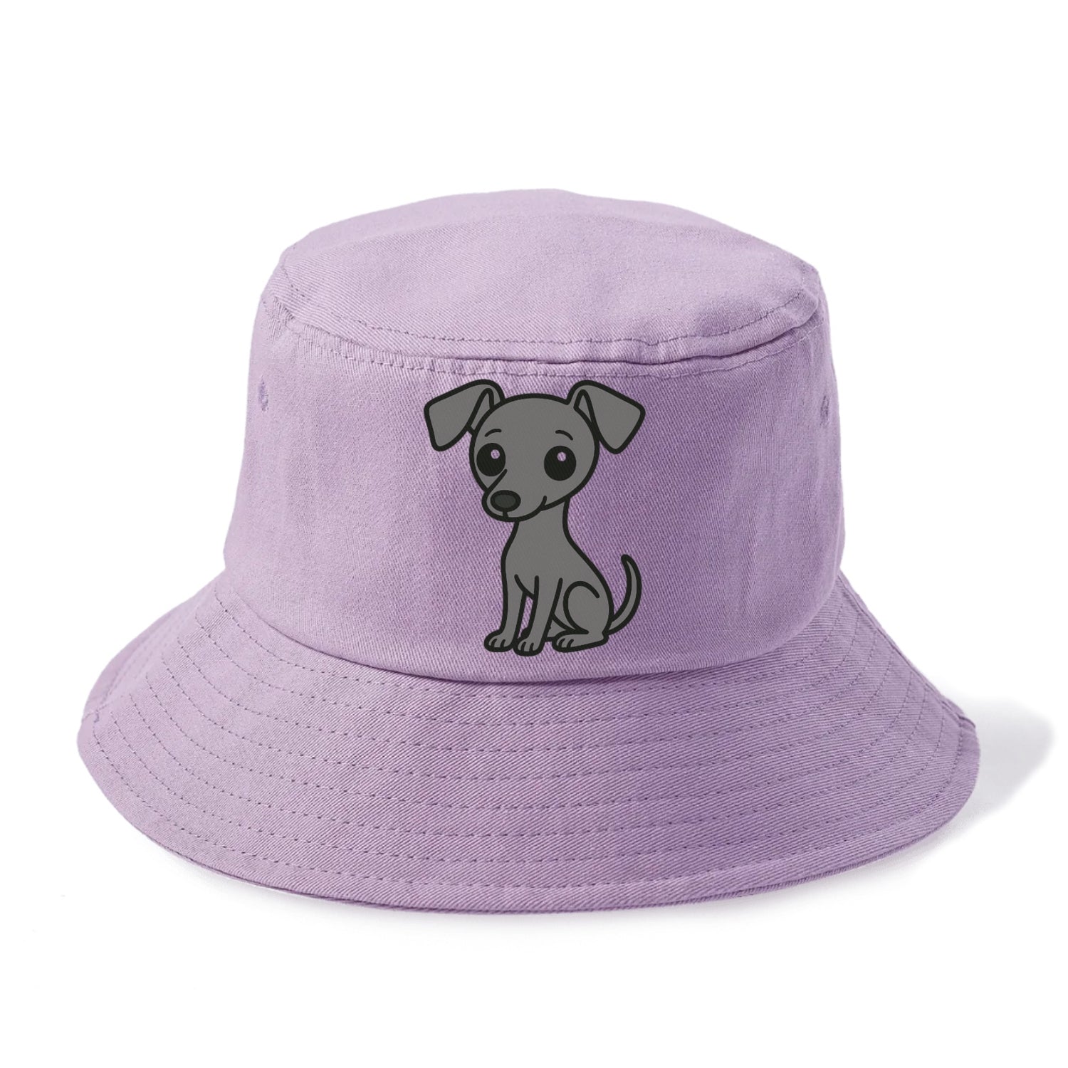 italian greyhound gray sitting pose with thin build portrait design Hat