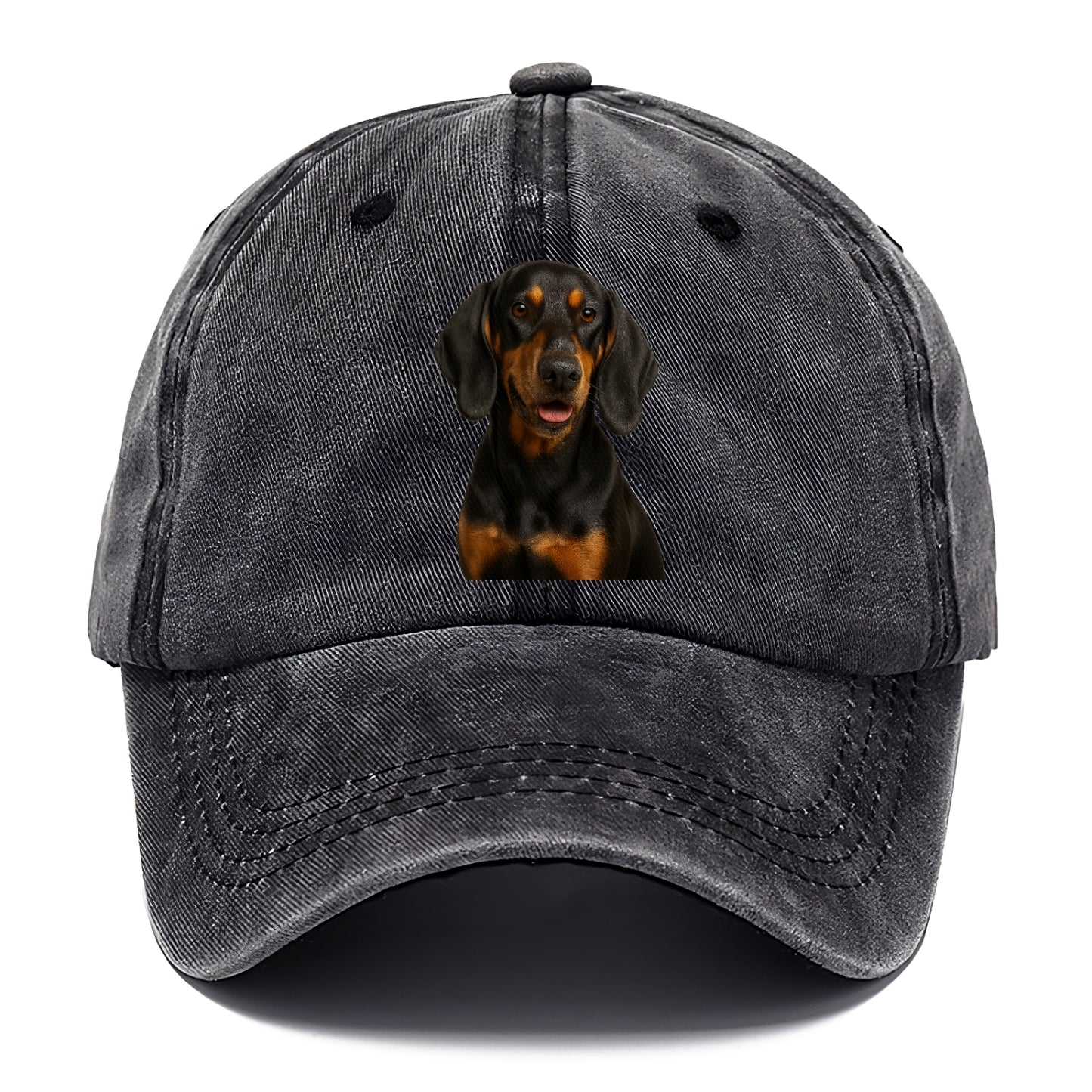 black tan coonhound portrait design Hat