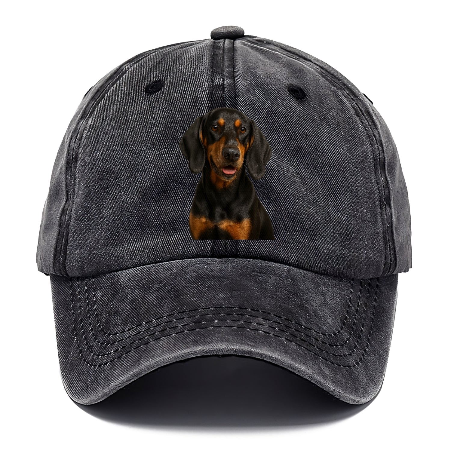 black tan coonhound portrait design Hat