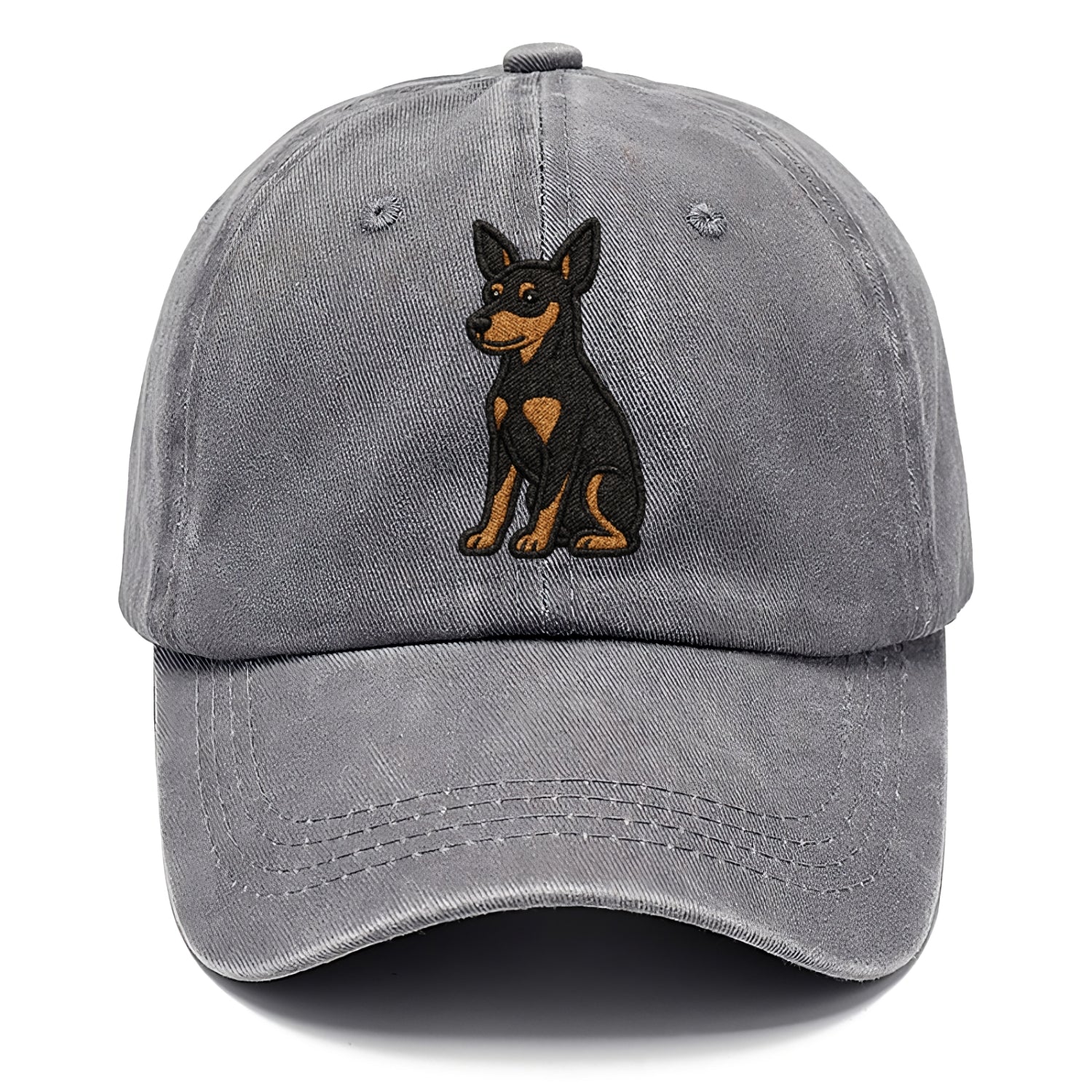 miniature-pinscher-black-tan-regal-poise Hat