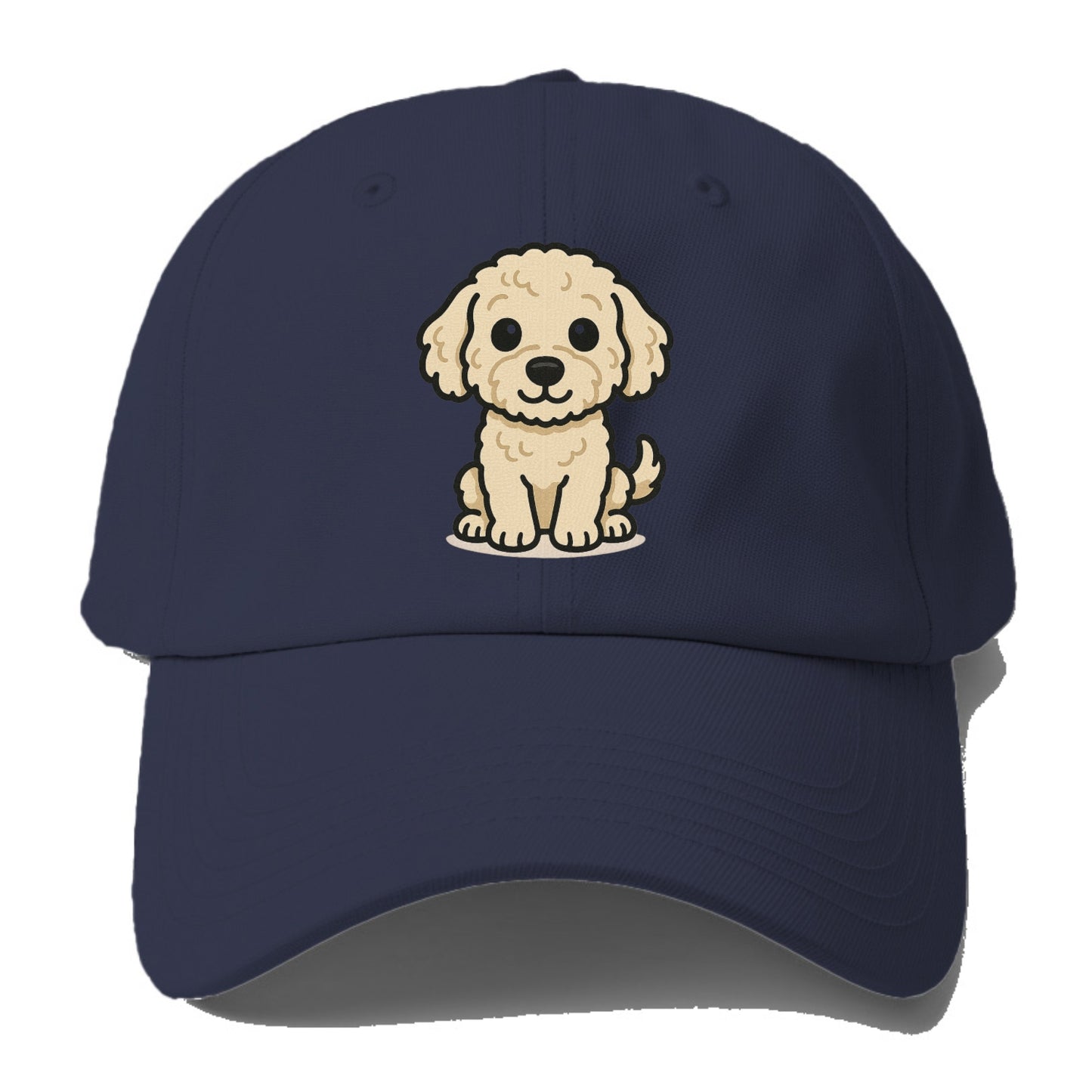 labradoodle curly cream sitting pose portrait design Hat