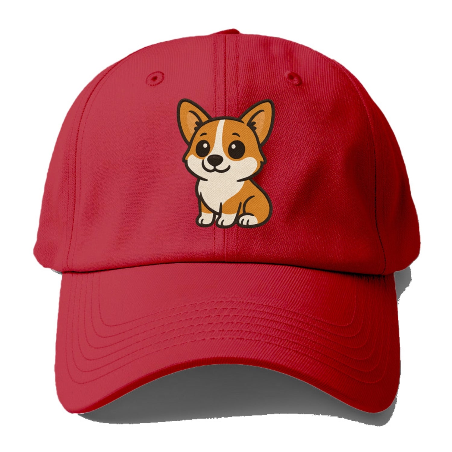 corgi orange and white sitting pose with short legs portrait design Hat