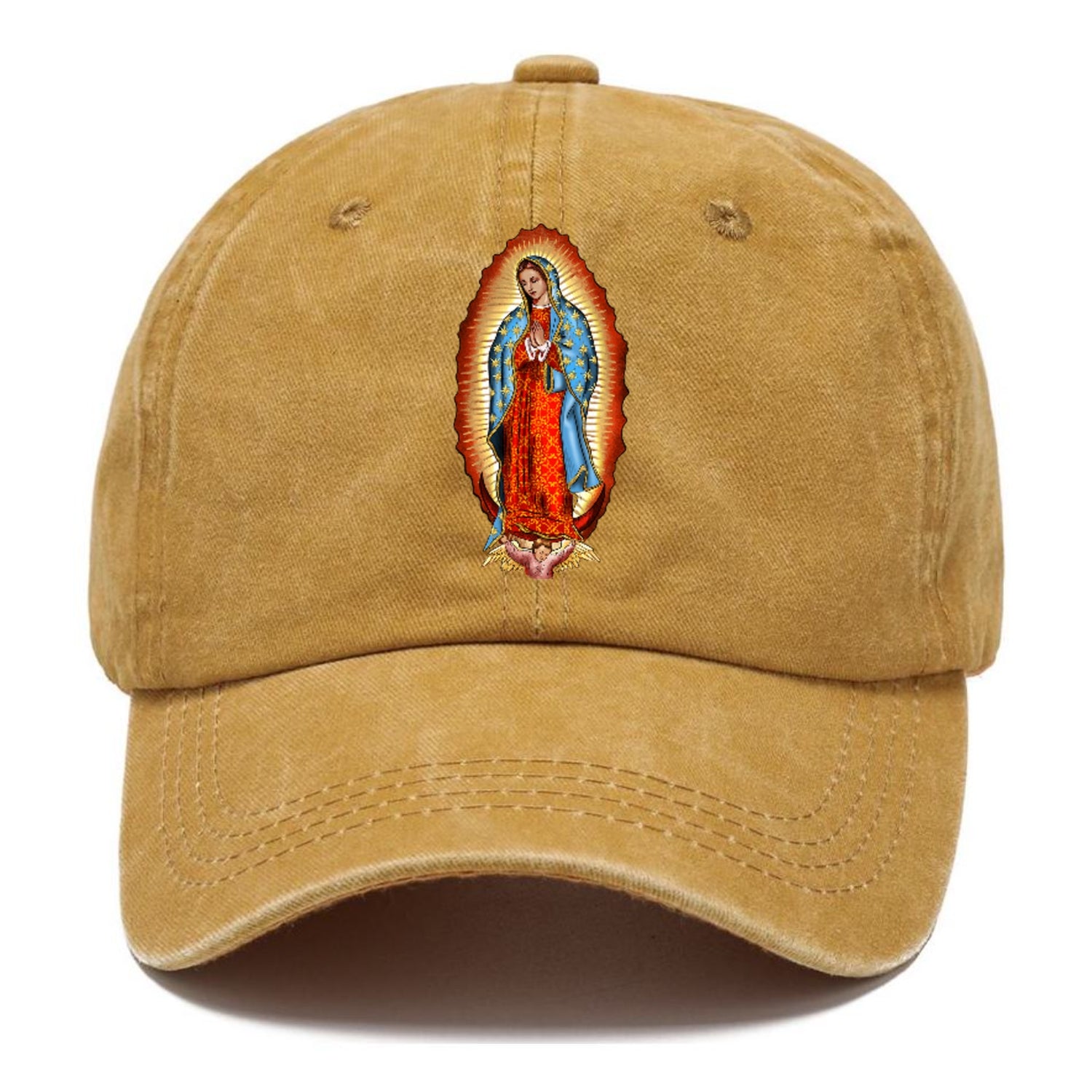 The Guadalupe Hat La Virgen de Guadalupe Hat Cap Snapback Black Embroidered  main image 3