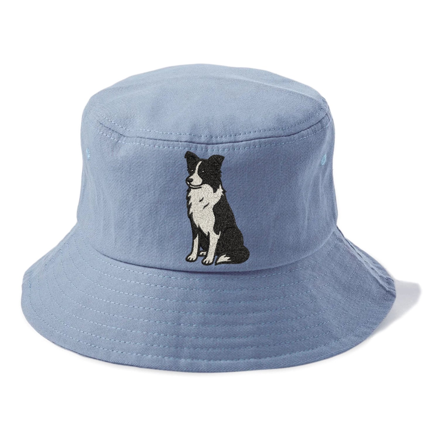 Border Collie Black And White Sitting Pose Hat