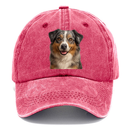 australian shepherd portrait design Hat