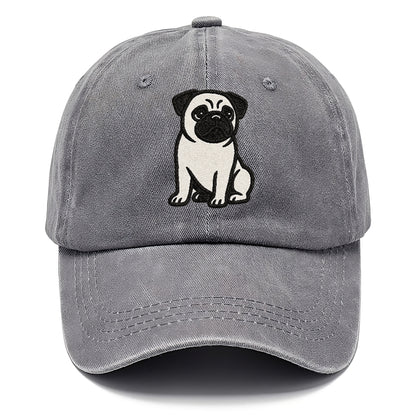 black-pug-charming-companion Hat