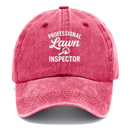 professional lawn inspector artistic design Hat