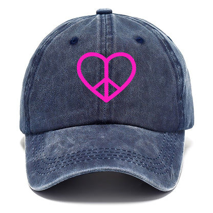 Retro 80s Heart Peace Sign Hat