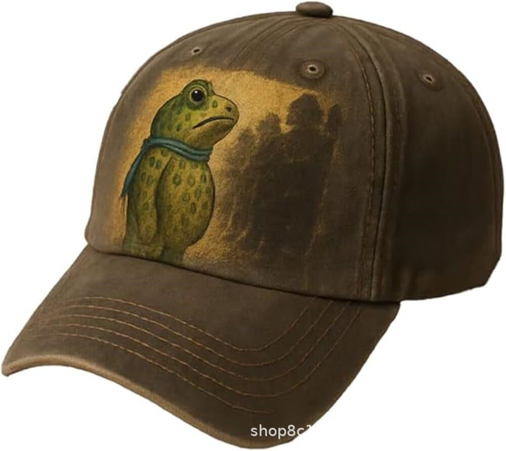 3D Frog Digital Print Baseball Cap | Unique Snapback Hat