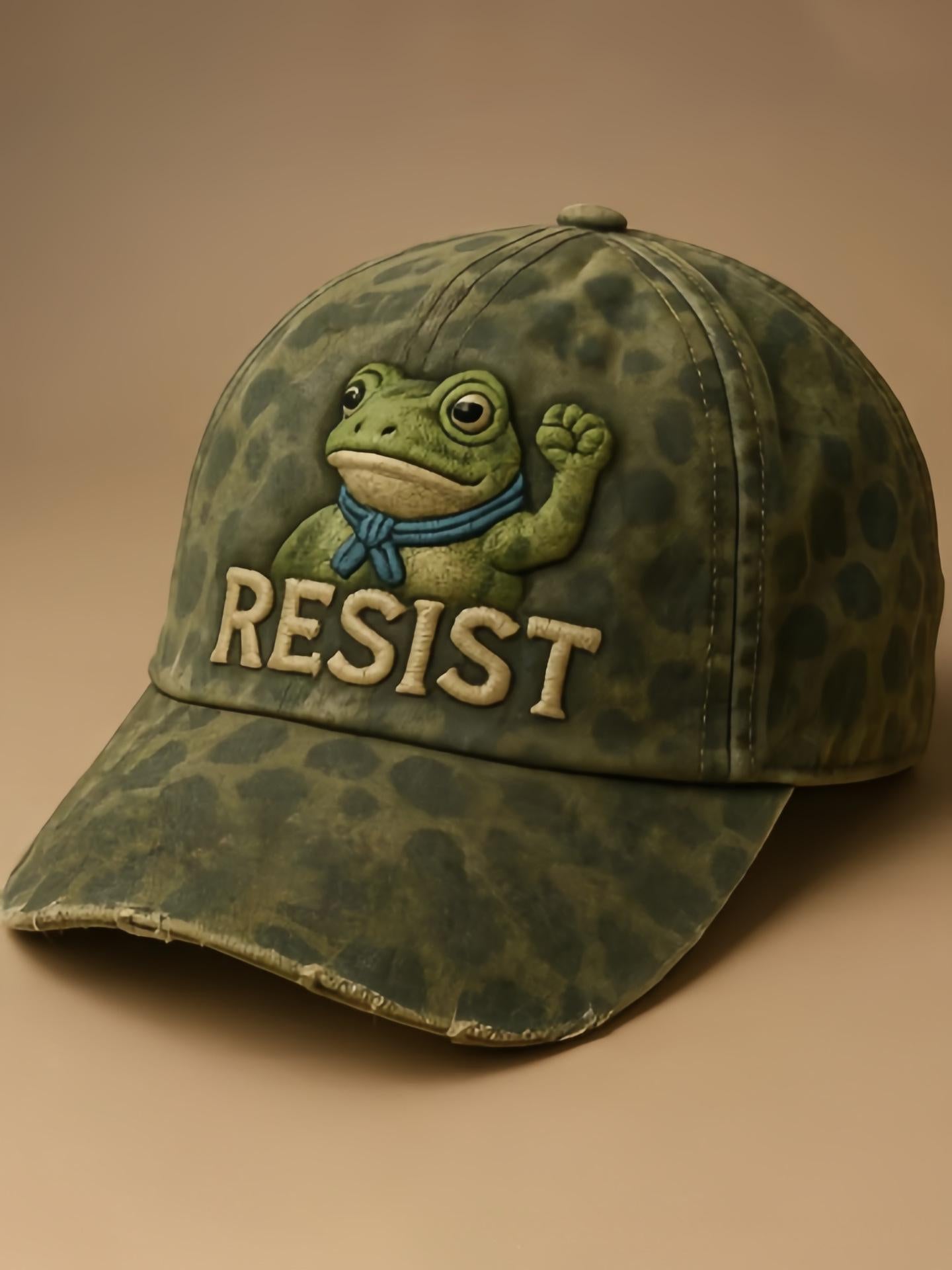 3D Frog Digital Print Baseball Cap | Unique Snapback Hat