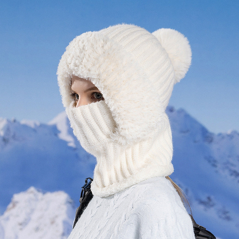 3-in-1 Winter Hat Scarf Mask Set - Fleece Lined