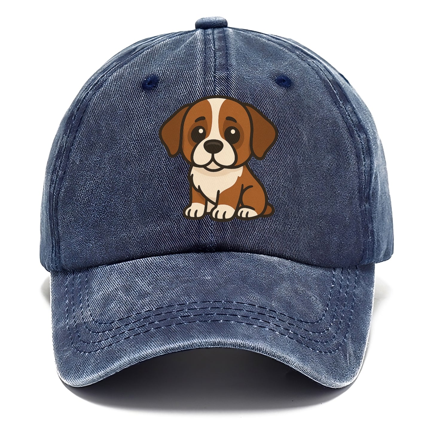 saint bernard brown and white sitting pose with gentle expression portrait design Hat