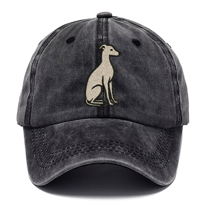 Italian Greyhound Gray Sitting Pose Hat