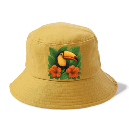tropical paradise toucan bloom Hat