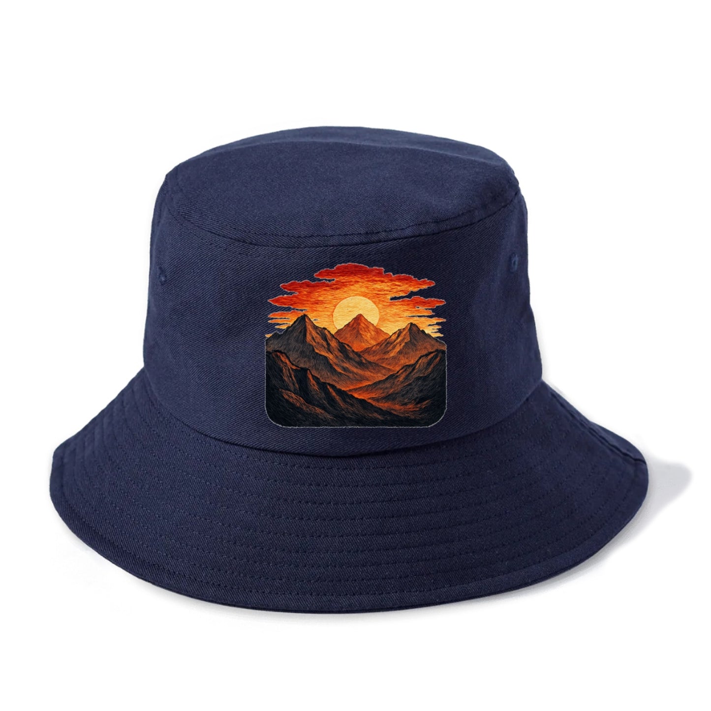 fiery mountains and sunset vista Hat