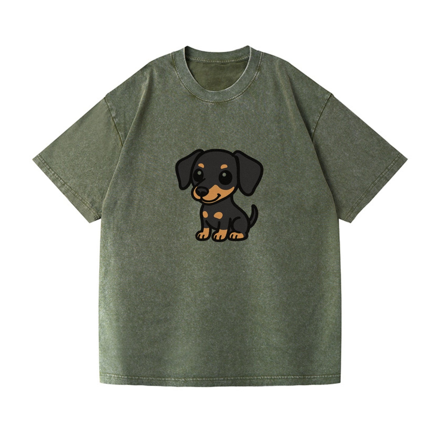 miniature pinscher black and tan sitting pose portrait design Hat