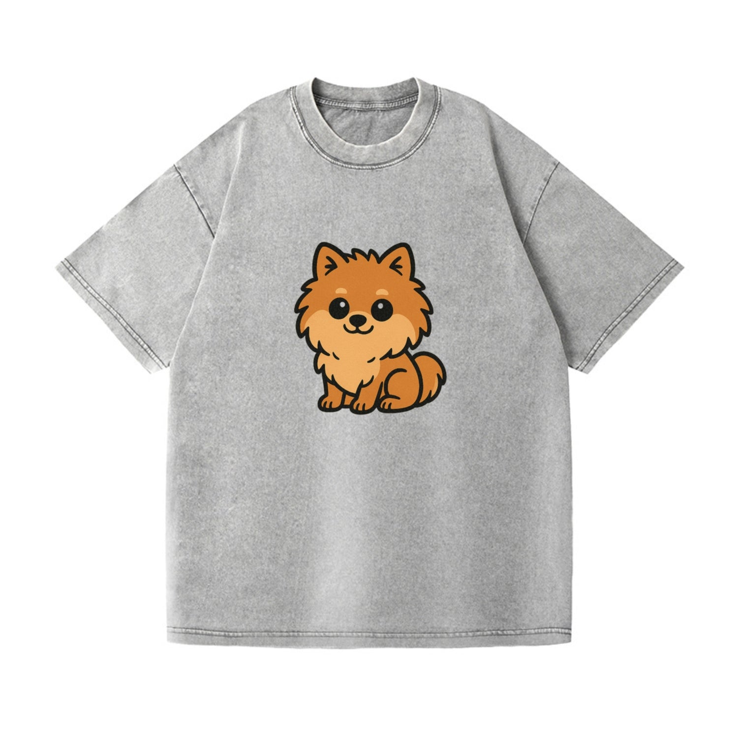 pomeranian orange fluffy sitting pose portrait design Hat