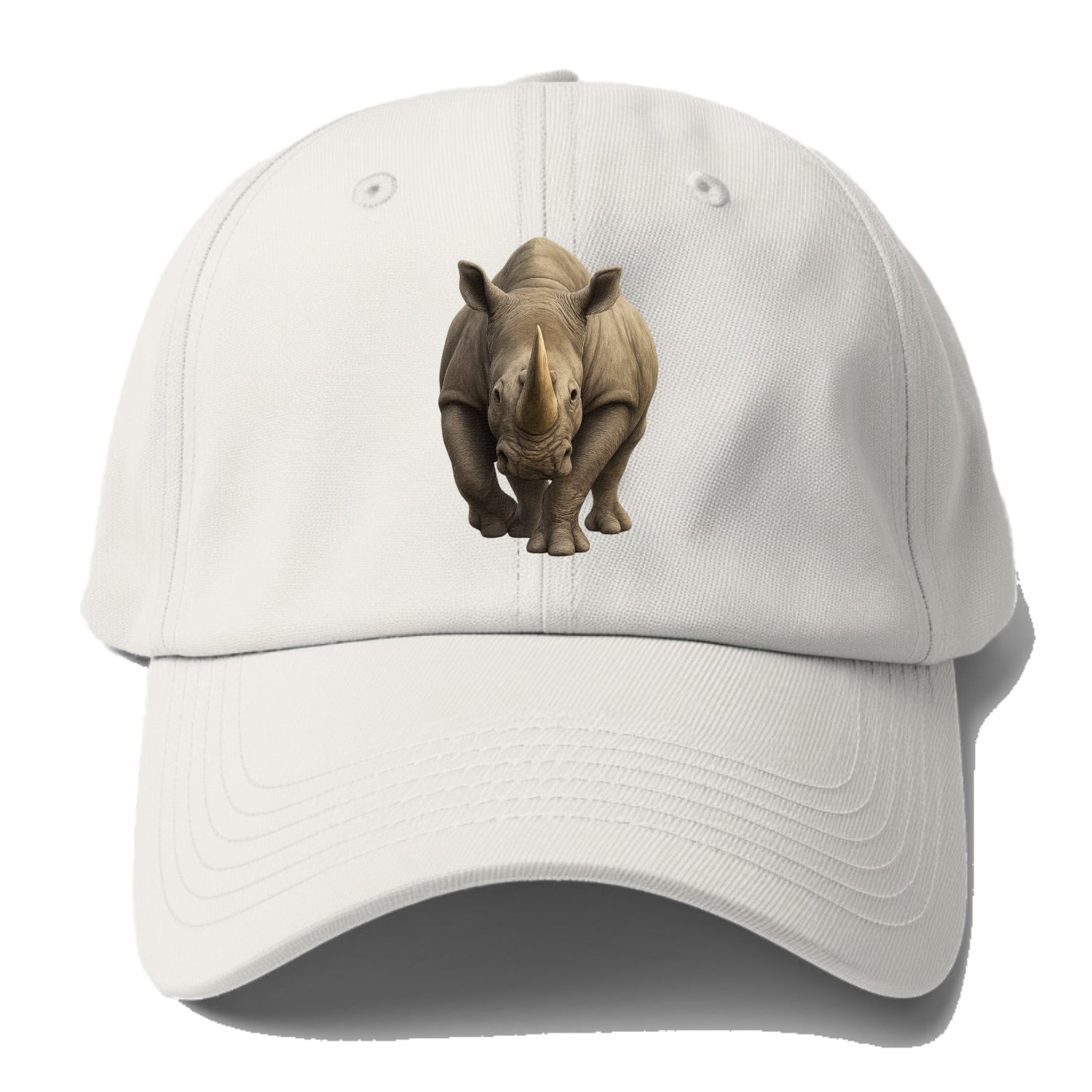majestic rhino frontal portrait Hat