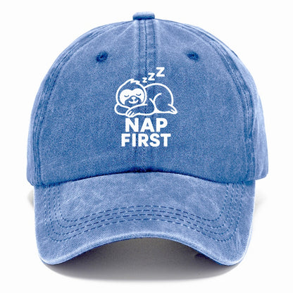 nap first sloth Hat