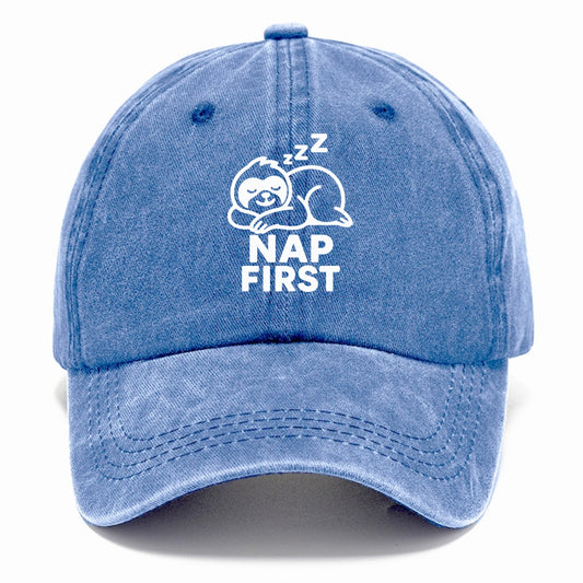 nap first sloth Hat