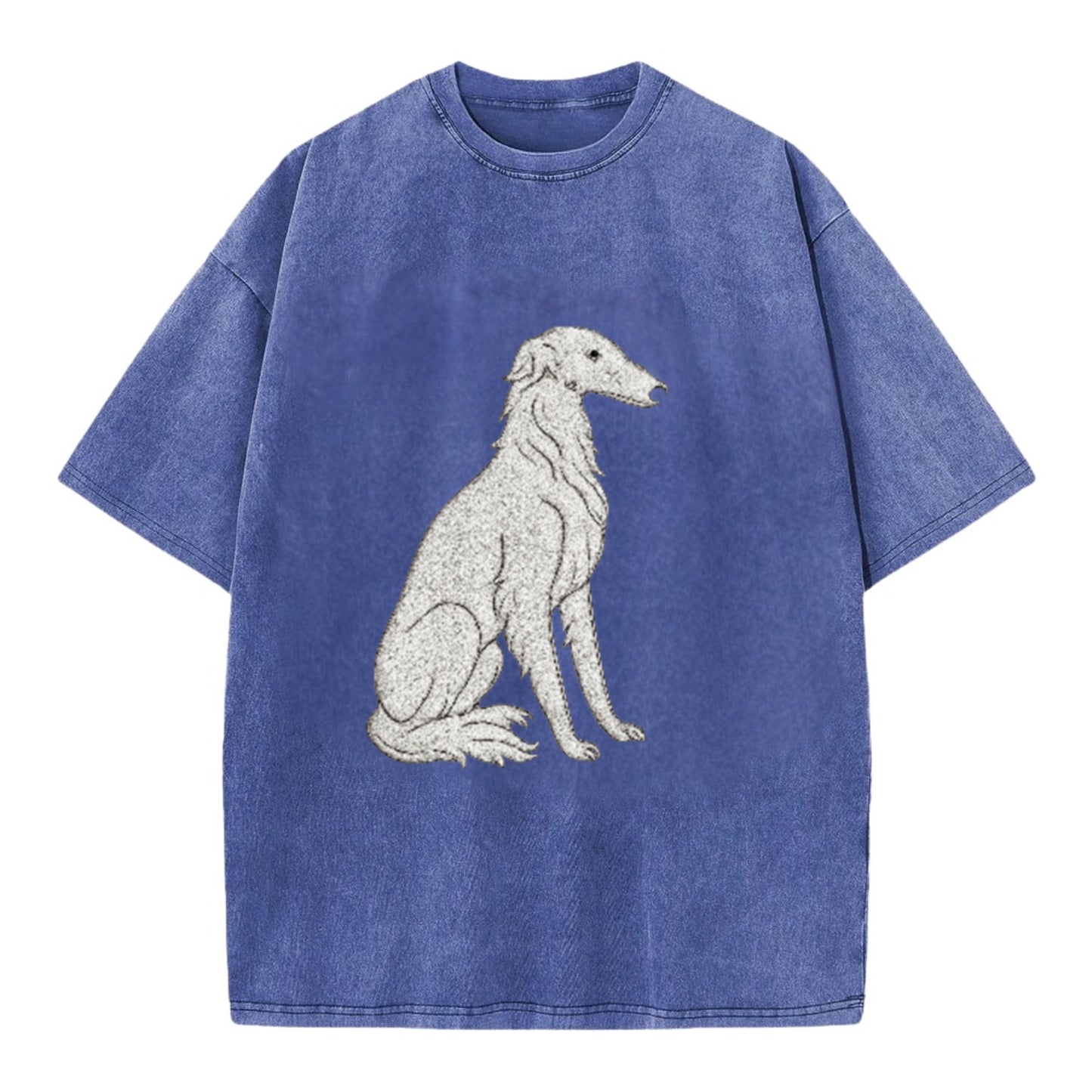 Borzoi White Sitting Pose Hat