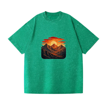 fiery mountains and sunset vista Hat