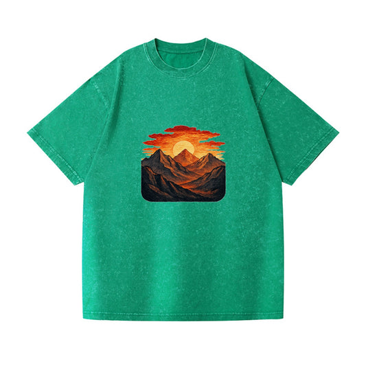 fiery mountains and sunset vista Hat