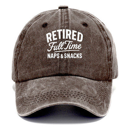 retired full time naps snacks Hat