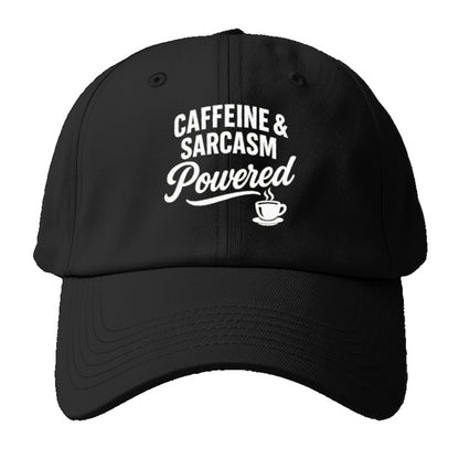 caffeine and sarcasm powered design Hat