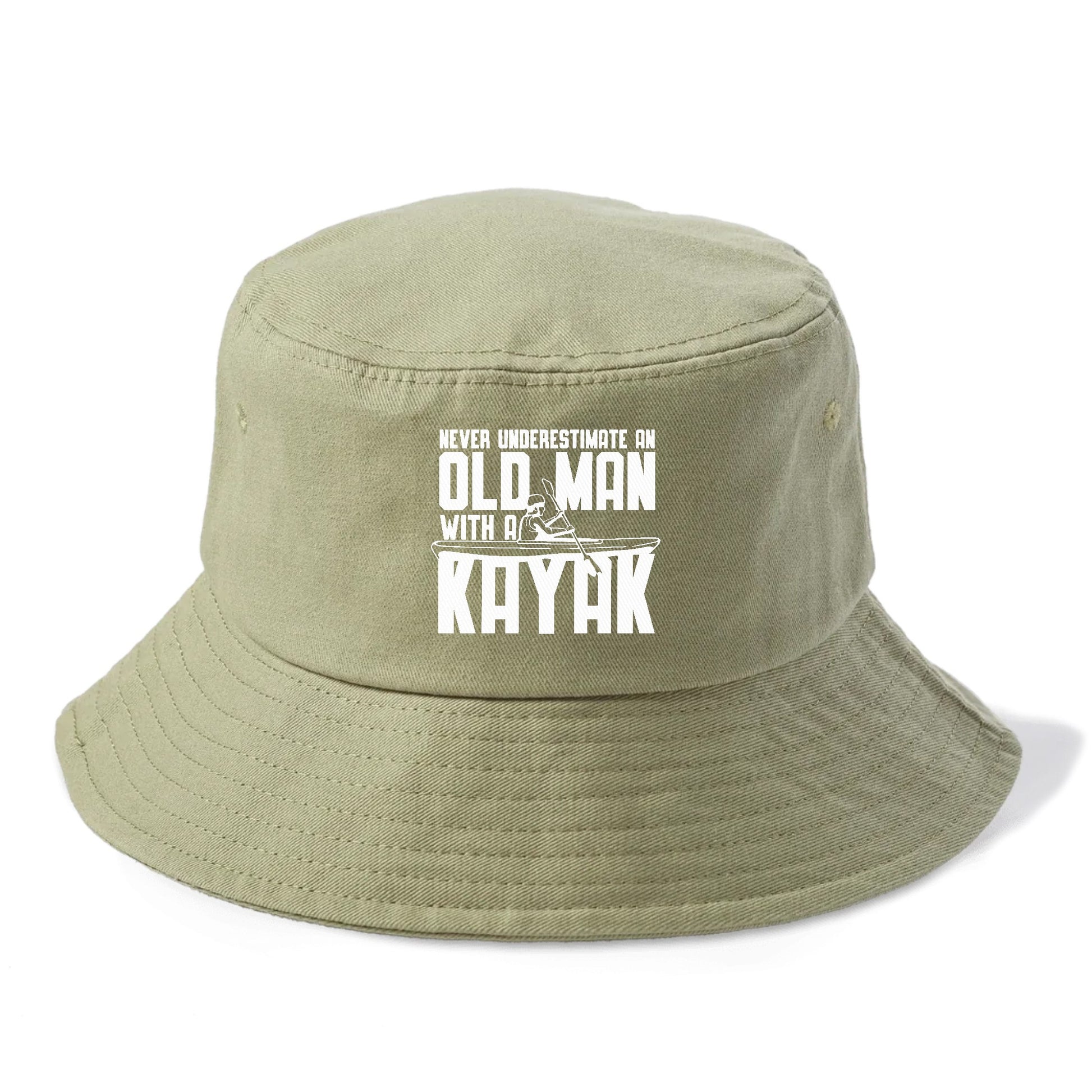 Never Underestimate An Old Man With A Kayak!! Bucket Hat – Pandaize