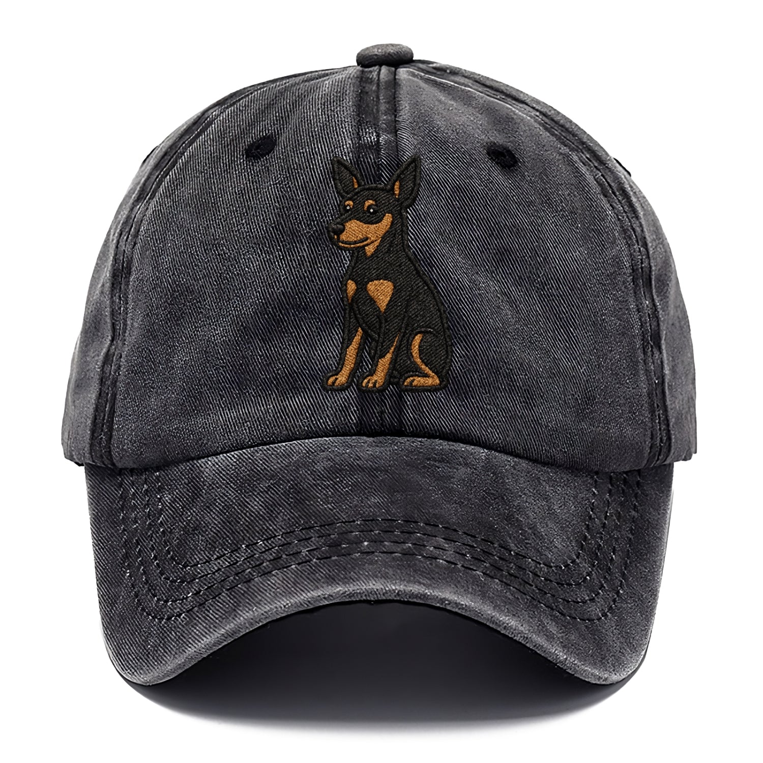 miniature-pinscher-black-tan-regal-poise Hat