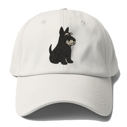 Scottish Terrier Black Sitting Pose Baseball Cap For Big Heads