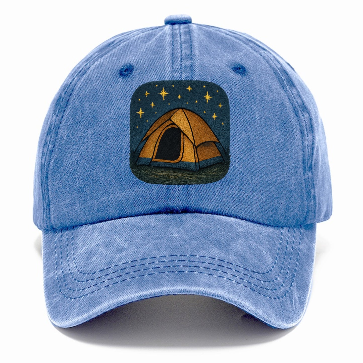 starlit tent under night sky Hat