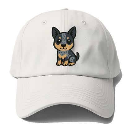 australian cattle dog blue heeler sitting pose portrait design Hat
