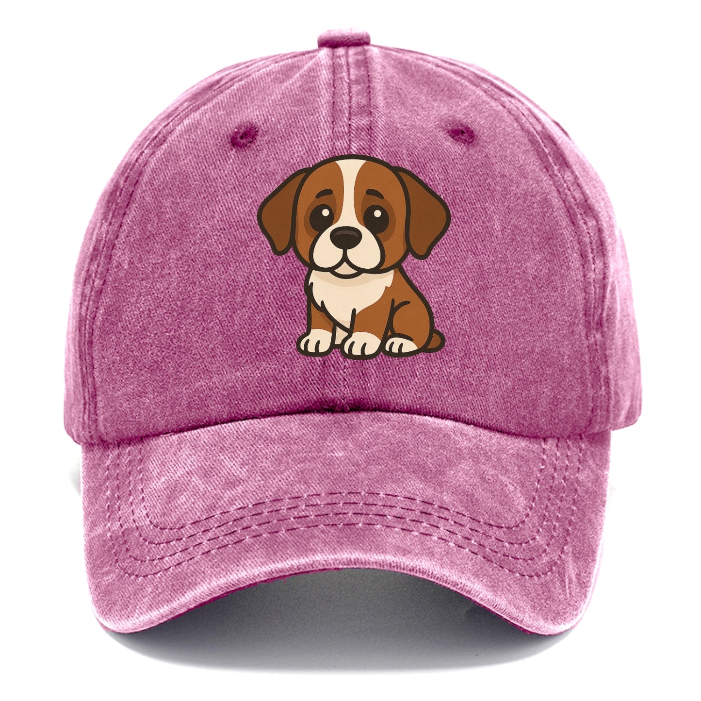 saint bernard brown and white sitting pose with gentle expression portrait design Hat