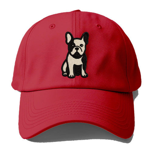 French Bulldog Black And White Tuxedo Pose Baseball Cap