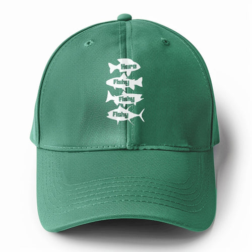 Here Fishy Fishy Fishy! Solid Color Baseball Cap