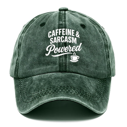 caffeine and sarcasm powered design Hat