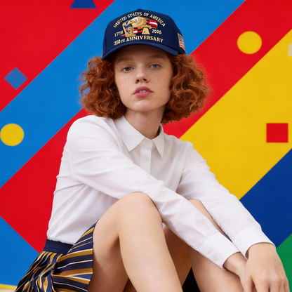 USA 250th Anniversary Embroidered Baseball Cap