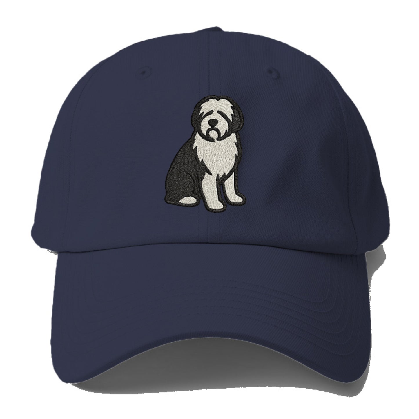 Old English Sheepdog Black And White Pose Hat