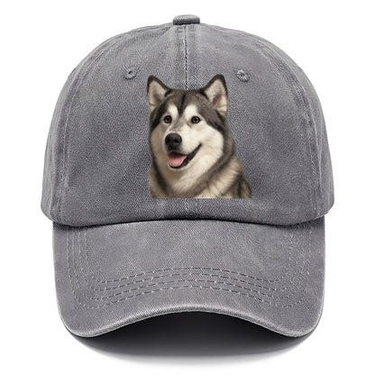 alaskan malamute portrait design Hat